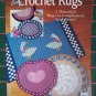 1980's Vintage Easy Crochet Patterns To Make 5 Rugs Rose Goose Heart Oval Round