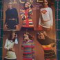Vintage 70's Knitting Patterns Womens Sweater Tunic Tops 2533