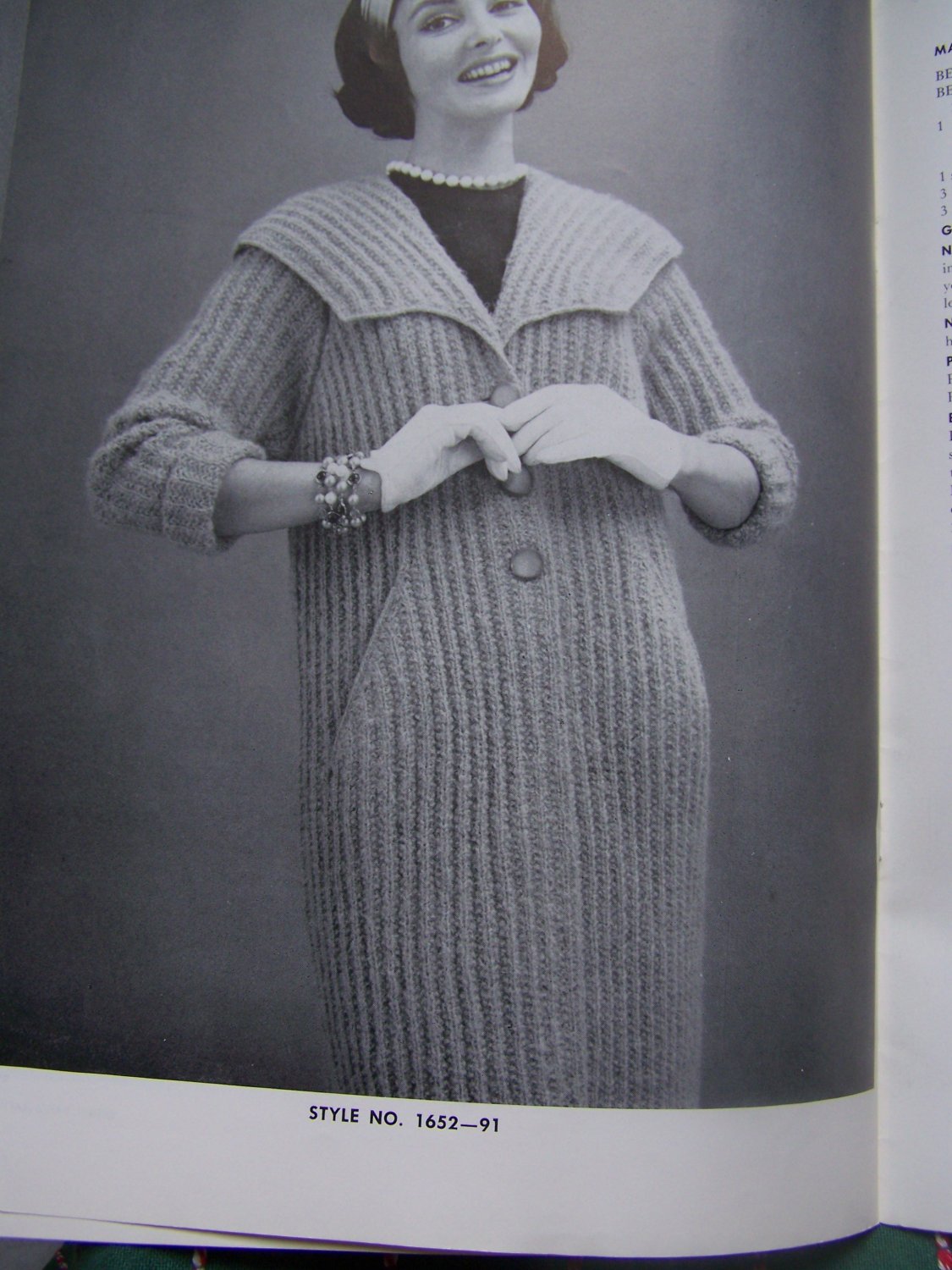 8 Womens 1960 Vintage Coat Knitting Patterns Bernat Book 91 All Lengths