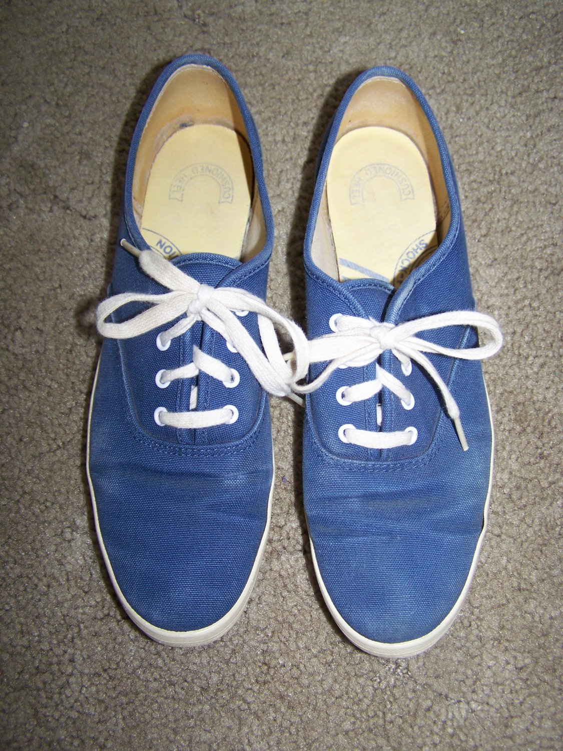 Womens Vintage Keds Blue Canvas Tennis Shoes Sneakers 8 1/2
