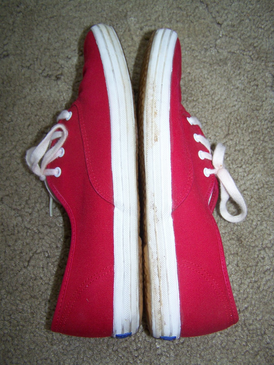 Red Vintage Keds Womens Canvas Tennis Shoes Sneakers 8.5