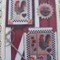 2 New Country Rooster Kitchen Quilted Wall Hangings Patterns 123