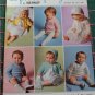Vintage Knitting Patterns Baby Sweaters & Bonnets 6 Months - 1 Year