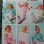 Vintage Knitting & Crochet Baby Sacque Bonnets Booties Leggings