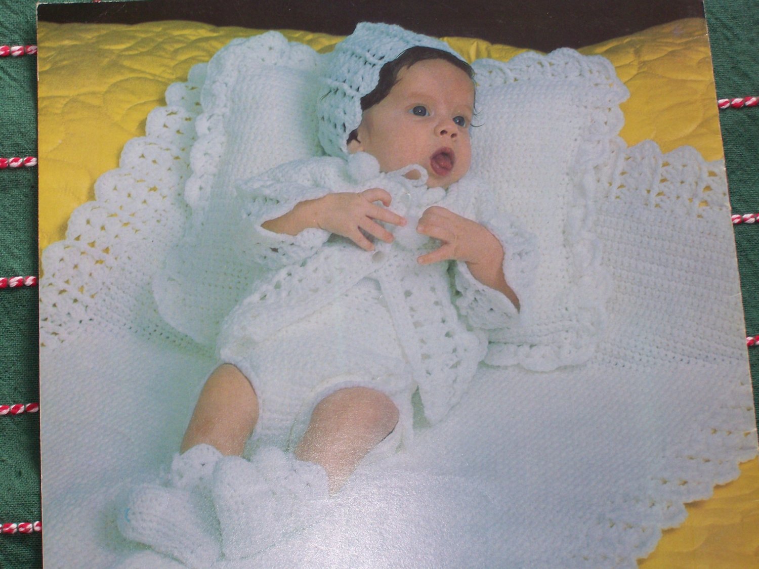 5 Vintage Baby Layette Sets Knitting & Crochet Patterns 125 Newborn