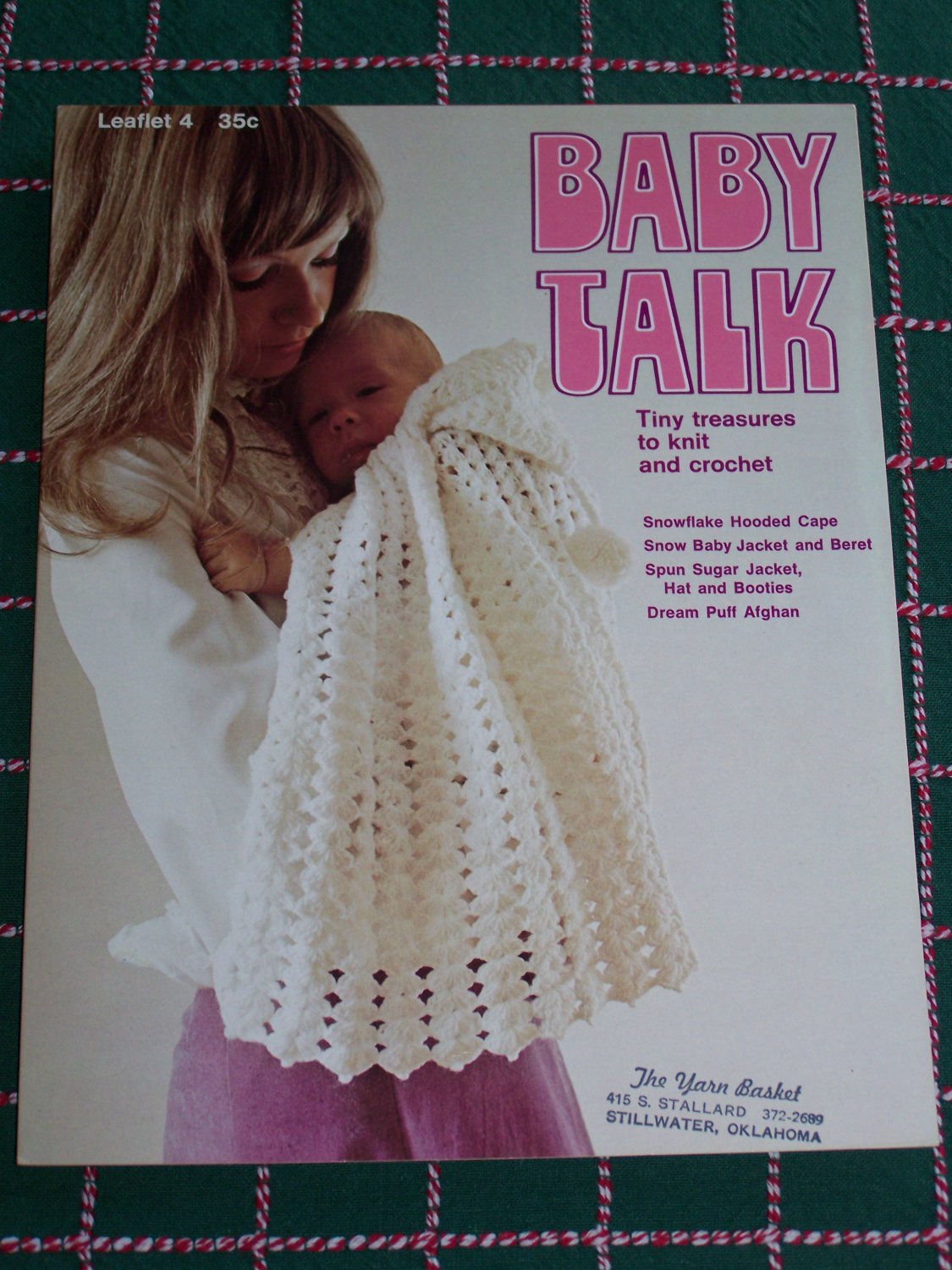 Vintage Baby Talk Crochet & Knit Patterns Book 4 Layette Cape Afghan Jacket  Hat Booties