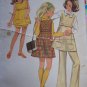 Vintage Girls Sewing Pattern 5440 Jumper Dress Tunic Top Flared Pants Breast 27