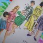 Uncut Girls Vintage Sewing Pattern 3342 Sleepwear Pajamas Gown Robe Babydoll Shorty Pjs