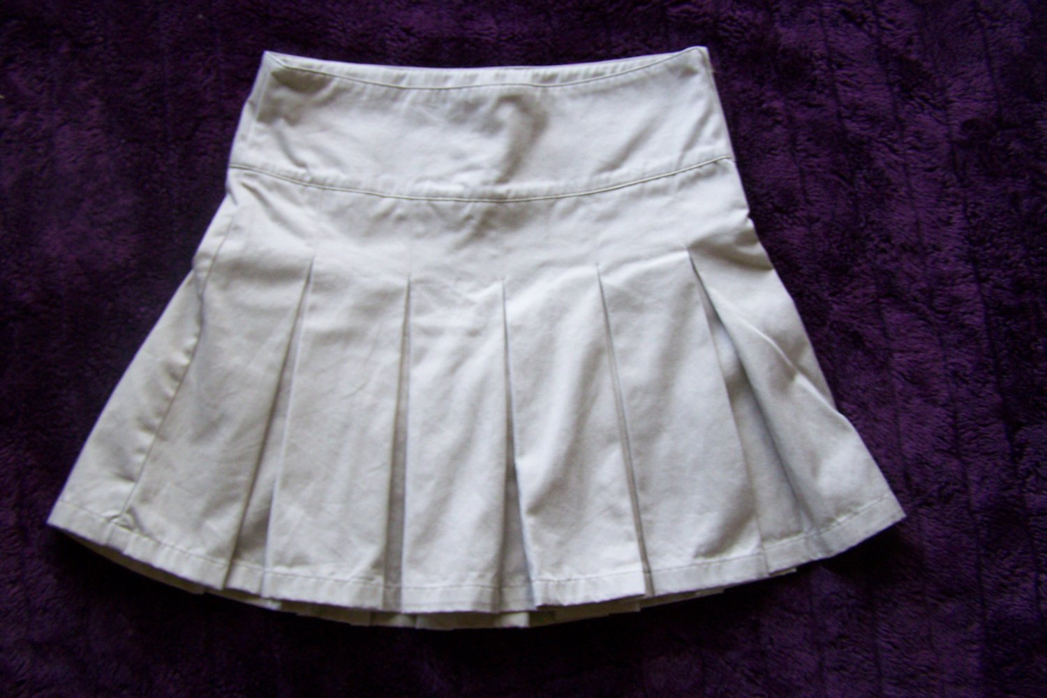 Girls Khaki School Uniform Pleated Skort Skirt Size 12 + Cherokee Plus Size