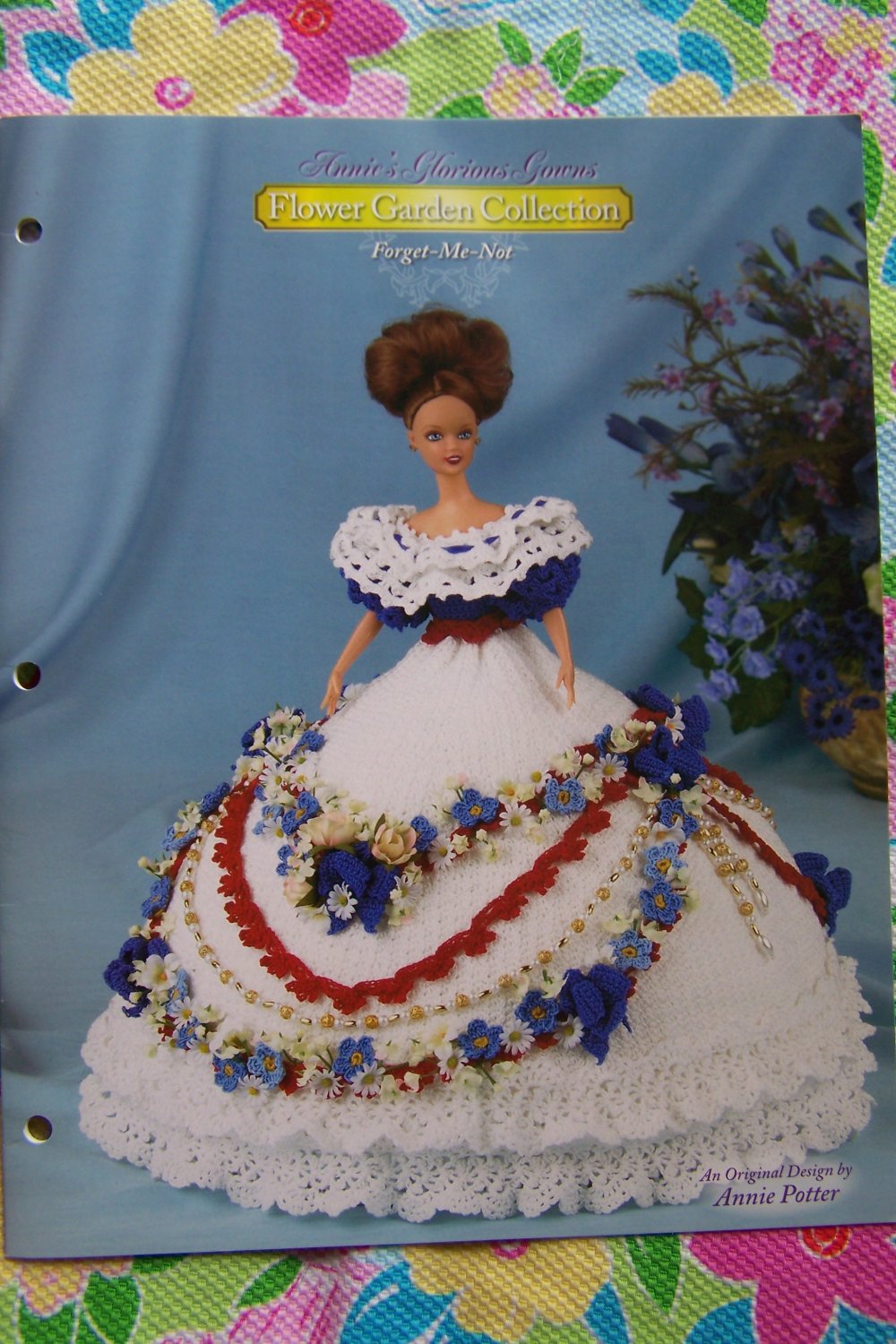 Annie S Glorious Gowns Crochet Patterns Doll Dress Forget Me Not Flower