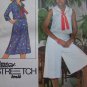 70s Vintage Misses 10 12 14 Sailor Top Skirt Culottes Uncut Sewing Pattern 8410