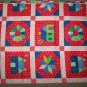 Vintage Cheater Fabric Cotton Calico Country Lodge Quilt Top By the Yard