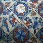 Vintage Colonial Bluebird Cotton Fabric Blue Brown Bird By the Yard