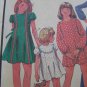 Vintage Girls Sewing Pattern 4846 Flared Short or Maxi Dress Puff Cap or Long Sleeves
