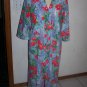 Vintage Womens Sears 70's Take  A Long Bath Robe Housecoat Duster Bright Floral