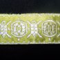 Vintage Lot Lace Trim Chartreuse Green Bubble Gum Pink Satiny
