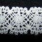 5 Yards Vintage Lace Western Germany Flat White Scalloped Trim 1 3/4 wide