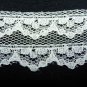5 yards Vintage White Flat Lace Scalloped Edge Flat Side 1 1/8 Wide