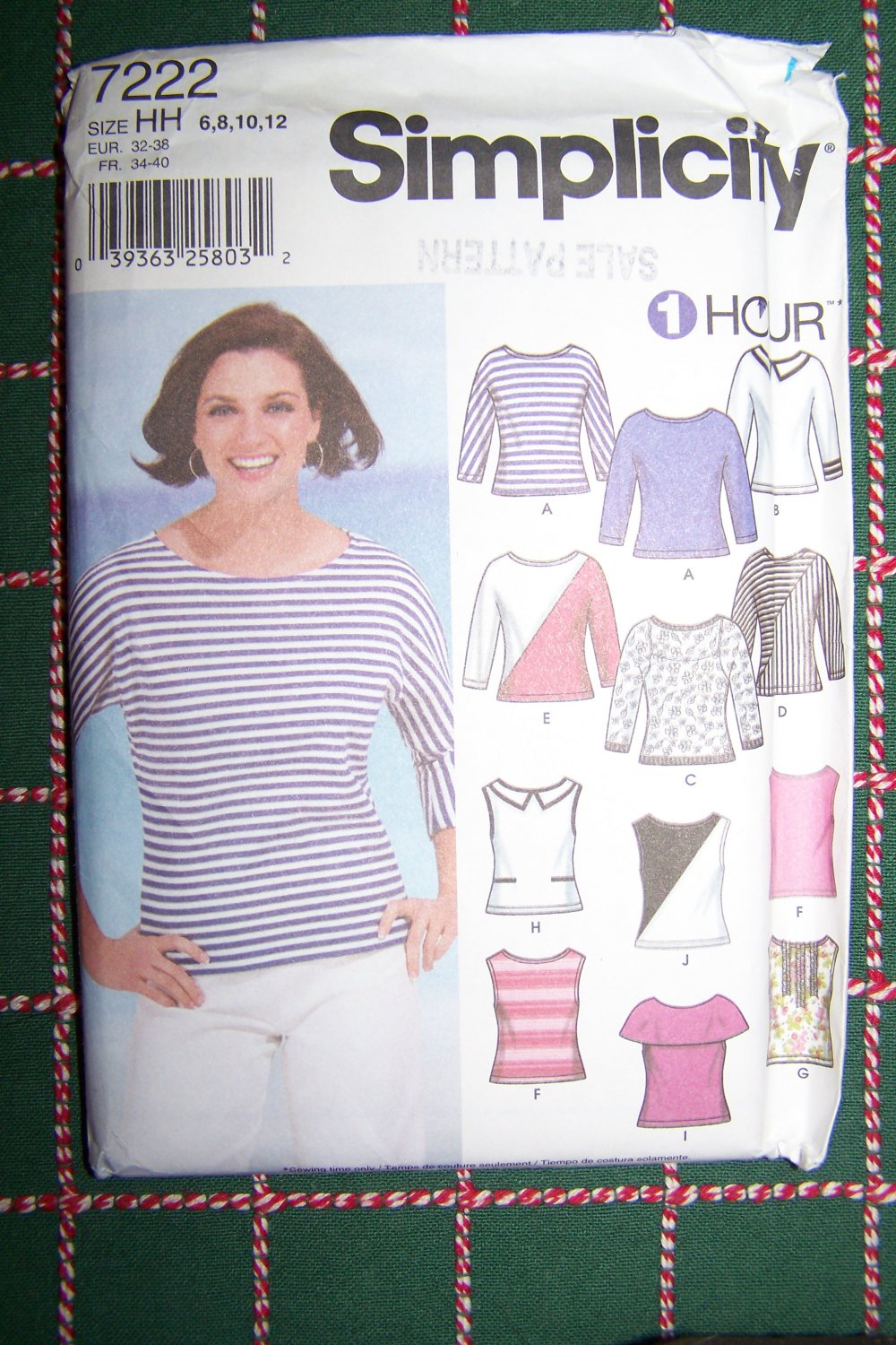 Uncut Simplicity Sewing Pattern 7222 Misses Easy 1 Hour Pullover Tops Shirts 8 10 12