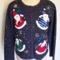 Designers Studio Originals Cardigan Sweater Ugly Christmas Snowmen