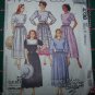Uncut Easy Sewing Pattern 4738 Misses Dress Jewel Neck Elastic Waist 16 18 20