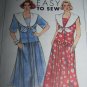 Vintage Uncut Sewing Pattern 9554 Misses Sailor Collar Dress Dropped Waist 16 18 20 22