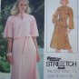 Uncut 1970's Womens Pullover 2 Piece Dress Stand Up Collar Yoke Flutter Sleeves Sewing Pattern 8514