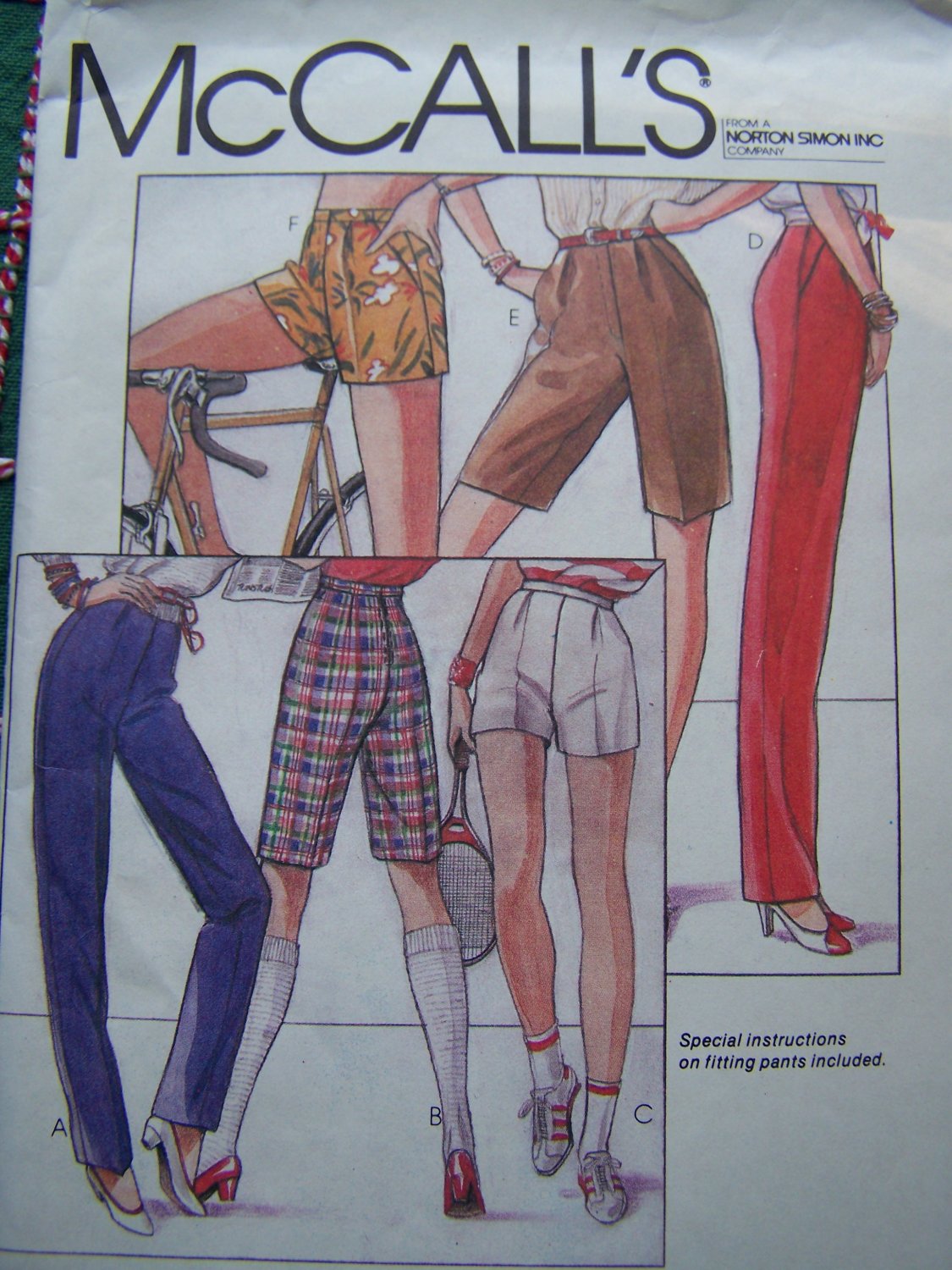 Womens Vintage 80 S High Waist Pants Shorts Sewing Pattern 7418 Free Usa Shipping