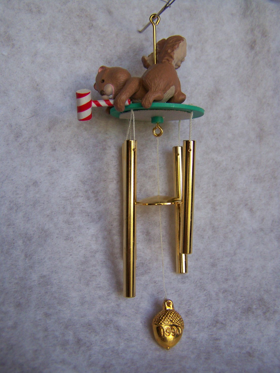 New 1990 Hallmark Keepsake Christmas Ornament "Chiming In" Squirrel