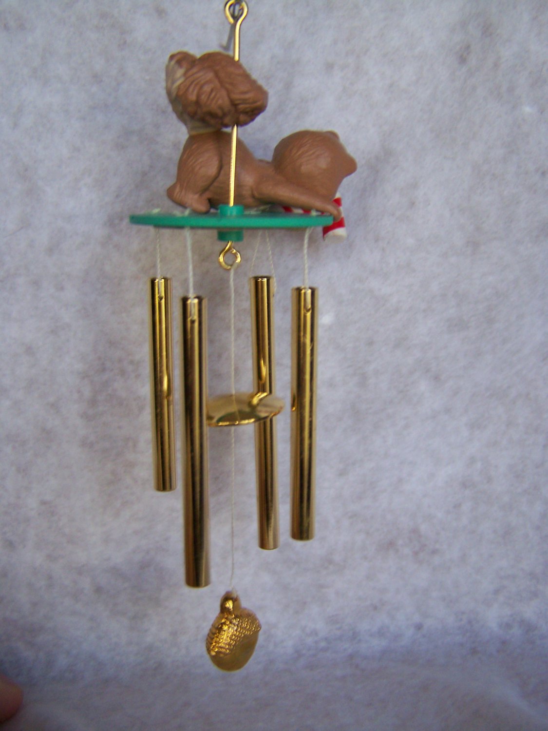 New 1990 Hallmark Keepsake Christmas Ornament "Chiming In" Squirrel