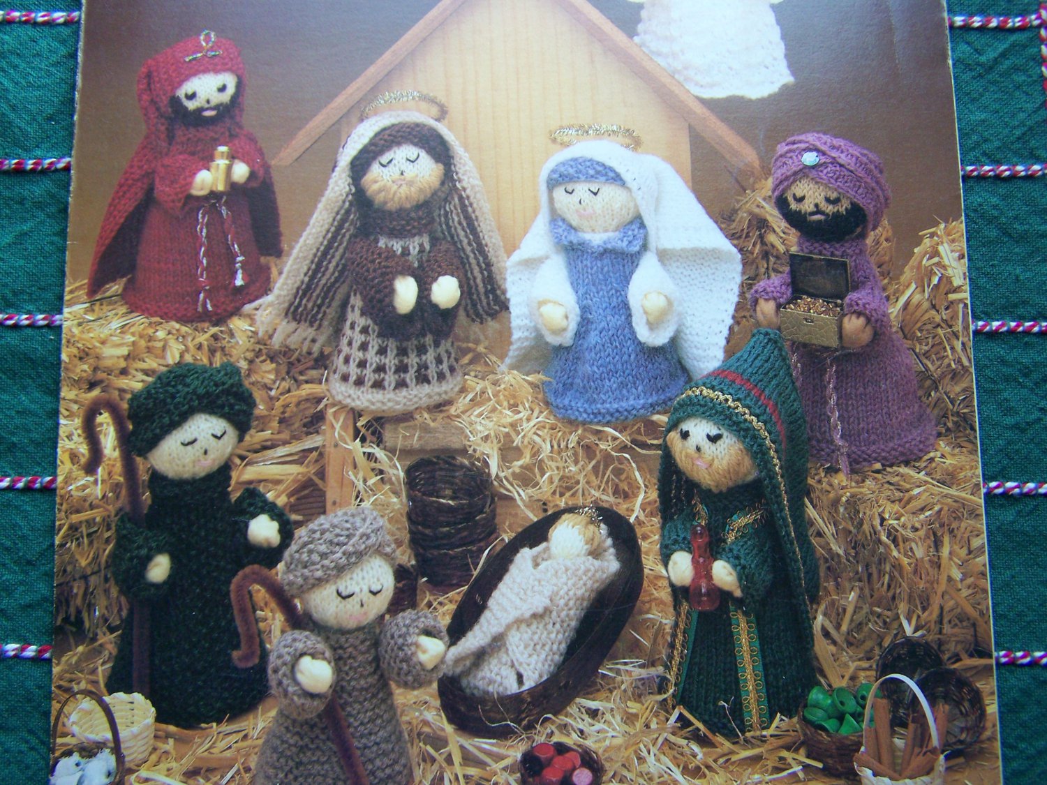Vintage Knitting Patterns Christmas Nativity Set Jesus Mary Joseph