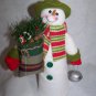 New Snowman Christmas Tree Topper Decoration Bag of Goodies Silver Bell