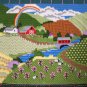 Vintage Completed Craft Kit Sunset Springtime Sampler