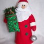 New Country Santa Christmas Tree Toppper Decoration Bag of Rustic Goodies Bell