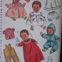 No Copies Original Vintage 1950's Baby Dolls Wardrobe Sewing Patterns 24" Uncut 3406