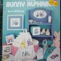 Vintage 1980's Bunny Rabbit Alphabet Cross Stitch Patterns Leisure Arts 724 Color Charts