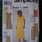 Uncut Simplicity Sewing Pattern 8566 Misses Dress Top Pull On Pants Shorts12 14 16