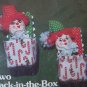 Vintage Two Jack In The Box Christmas Ornaments Sewing Craft Kit Yours Truly