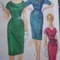 VTG Easy One Pc Slim Dress 3 Necklines Sewing Pattern 3698