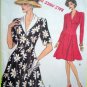 New Vogue Vintage Sewing Pattern 8252 Princess Seam Flared Dress Shawl Collar 8 10 12