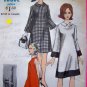 Mod Fitted A Line Dress Vintage Sewing Pattern & Young Fashionables Label B 32 Vogue 6881
