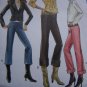 New 8130 Vogue Sewing Pattern Misses Pants Low Waist Mock Fly Slim Cuff Hem 6 8 10 12