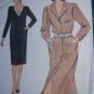Vintage Vogue Plus Size Straight Dress Long Sleeves 18 20 22 Uncut Sewing Pattern 8418