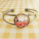 In a field of poppies - Open Adjustable bracelet bangle