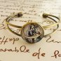 Blue caterpillar Open Adjustable bracelet bangle (from Alice in Wonderland)