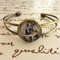 Blue caterpillar Open Adjustable bracelet bangle (from Alice in Wonderland)