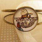 Humpty Dumpty Open Adjustable bracelet bangle (from Alice in Wonderland)