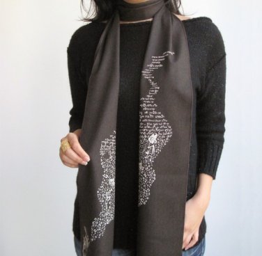 Nowonder Brown White Rabbit Scarf (from Alice in wonderland)