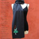 Nowonder Alice in Wonderland Scarf (Blue with white stripes)