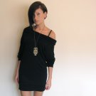 Chic Cowl Necke mini Dress / Tunic With Long Sleeves